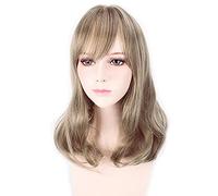 Bob Wigs For Women Fashion Sexy Medium Long Blonde Pink Orange Ombre Wig Cosplay Costume Hairpiece OneSize 293