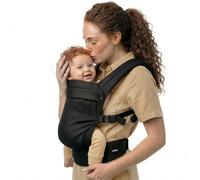 Boba Auri Portabebés - 100 % Algodón Premium, 3 Posiciones Ergonómicas (Frontal Hacia Dentro/Frontal Hacia Fuera/Espalda), Posición “M” con Asiento Ajustable (3,2-20 kg) - Negro