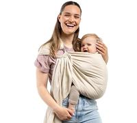 Boba portabebés de tela con anillo para recién nacidos y niños pequeños, ligero y transpirable, saludable para la cadera, envolvente para transportar al bebé delante y a la cadera, 3,6-15,8 kg
