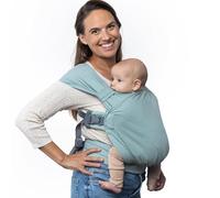 Boba Bliss Portabebés Recién Nacidos y Niños Pequeños, Mochila Portabebés Ergonómica, Fular Portabebé 2 en 1, Canguro para Bebé sin Ataduras, Fular Portabebé Suave y Elástico, 3-15kg (Sea Mist)