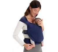 Boba Bliss Portabebés Recién Nacidos y Niños Pequeños, Mochila Portabebés Ergonómica, Fular Portabebé 2 en 1, Canguro para Bebé sin Ataduras, Fular Portabebé Suave y Elástico, 3-15kg (Azul)