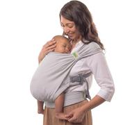 Boba Bliss Portabebés Recién Nacidos y Niños Pequeños, Mochila Portabebés Ergonómica, Fular Portabebé 2 en 1, Canguro para Bebé sin Ataduras, Fular Portabebé Suave y Elástico, 3-15kg (Gris)