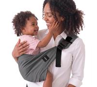 Boba Buddy Mochila Portabebés - 100 % Algodón, Ergonómico con Tirantes Ajustables, Hebilla de Seguridad y Asiento Amplio, Incluye Bolsa de Transporte a Juego (9-48 Meses/8-20 kg) - Grey