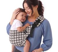 Boba Buddy Mochila Portabebés - Jacquard de Pata de Gallo, Ergonómico con Tirantes Ajustables, Hebilla de Seguridad y Asiento Amplio, Incluye Bolsa de Transporte a Juego (9-48 Meses/8-20 kg)