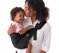 Boba Buddy Mochila Portabebés - 100 % Algodón, Ergonómico con Tirantes Ajustables, Hebilla de Seguridad y Asiento Amplio, Incluye Bolsa de Transporte a Juego (9-48 Meses/8-20 kg) - Black