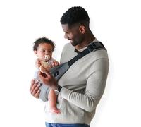 Boba Buddy Mochila Portabebés - 100 % Algodón, Ergonómico con Tirantes Ajustables, Hebilla de Seguridad y Asiento Amplio, Incluye Bolsa de Transporte a Juego (9-48 Meses/8-20 kg) - Grey