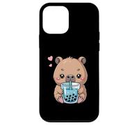 Boba Capybara Boba Tea Bubble Tea Kawaii Anime Capybara Girl Carcasa para iPhone 12 mini