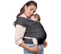 Boba Fular Portabebé Elástico, Algodón Orgánico, Bebé, Gris Oscuro | Fular Portabebé Transpirable Manos Libres; sujeción Ergonómica y Segura del recién nacido al niño pequeño, 3-16 kg.
