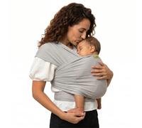 Boba Wrap, Fular Elástico Portabebés Ergonómico - Ideal Porteo Recién Nacidos (Serenity Light Grey)