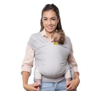 Boba Fular Portabebé Elástico de Bambú, Bebé, Serenity Gris Claro | Punto Transpirable de bambú, recién nacido a niño. Porteo Manos Libres para el vínculo, lactancia y siestas, 3-16 kg.