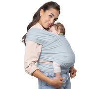 Boba Fular Portabebé para Recién Nacidos y Niños - Elástico, Manos Libres - Marsupio para 3 a 15 Kilos (Serenity Light Blue)