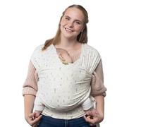 Boba Fular Portabebé para Recién Nacidos y Niños - Elástico, Manos Libres - Marsupio para Bebé y Niño de 3 a 15 Kilos (Serenity Achillea)