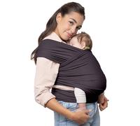 Boba fular portabebé para recién nacidos y niños - Portabebés recién nacido elástico - Porteo manos libres - Marsupio - Portabebé y niño de 3 a 15 kilos (Serenity Charcoal)
