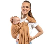 Boba portabebés de tela con anillo para recién nacidos y niños pequeños, ligero y transpirable, saludable para la cadera, envolvente para transportar al bebé delante y a la cadera, 3,6-15,8 kg