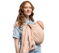 Boba portabebés de tela con anillo para recién nacidos y niños pequeños, ligero y transpirable, saludable para la cadera, envolvente para transportar al bebé delante y a la cadera, 3,6-15,8 kg