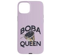 Boba Queen Bebida Té de Burbujas Cadera Perla Leche Carcasa para iPhone 15 Plus