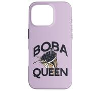 Boba Queen Bebida Té de Burbujas Cadera Perla Leche Carcasa para iPhone 16 Pro