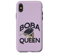 Boba Queen Bebida Té de Burbujas Cadera Perla Leche Carcasa para iPhone X/XS