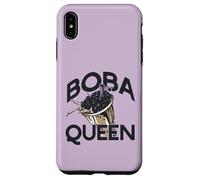 Boba Queen Bebida Té de Burbujas Cadera Perla Leche Carcasa para iPhone XS MAX