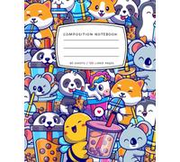 Boba Tea Composition Notebook: Bubble Tea Journal Diary: 120 College Ruled Lined Pages for Journaling, Writing & Boba Lovers