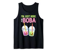 Boba Tea Graphic Kawaii Diseño para Bebida Asiática Té Burbuja Camiseta sin Mangas