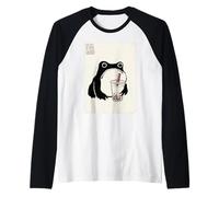 Boba Tea Grumpy Frog Funny Kawaii Japonés Camiseta Manga Raglan