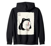 Boba Tea Grumpy Frog Funny Kawaii Japonés Sudadera con Capucha