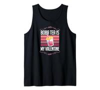 Boba Tea Is My Valentine Divertido Anti Valentine Boba Love Camiseta sin Mangas