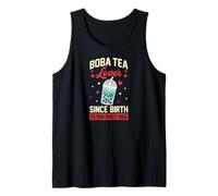 Boba Tea Lover Desde su Nacimiento Establecido 1968 Boba Cumpleaños Camiseta sin Mangas