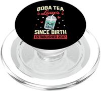 Boba Tea Lover Desde su Nacimiento Establecido 2017 Boba Cumpleaños PopSockets PopGrip para MagSafe