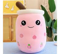 Boba Tea Peluche, Bubble Tea Felpa Almohada, Muñecas de Peluche Divertido Té de Leche, Cojín de Peluche Bubble Tea Juguetes para Niños Regalo de Cumpleaños 50cm