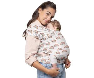 Boba Wrap - Serenity Rainbow - Faja elástica portabebés para recién nacido, fácil desde el nacimiento hasta 15 kg