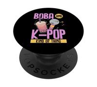 Boba y K-Pop Tipo de Cosas K-Pop Música Pop Coreana PopSockets PopGrip Adhesivo