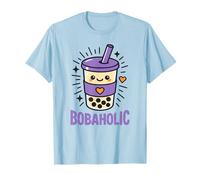 Bobaholic Bubble Tea Boba Lover Kawaii Bebe un Lindo té con Leche Camiseta