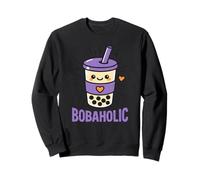 Bobaholic Bubble Tea Boba Lover Kawaii Bebe un Lindo té con Leche Sudadera