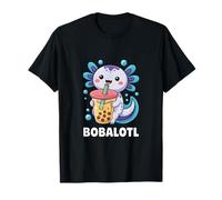 Bobalotl Axolotl con Bubble Tea Love Camiseta