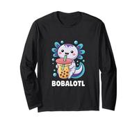 Bobalotl Axolotl con Bubble Tea Love Manga Larga