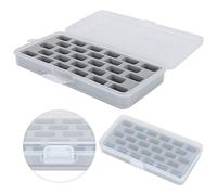 Bobb Spools 18 × 10 × 3 28 Ranuras Caja de Carretes Vacíos Cubierta de Almacenamiento de Hilo de Plástico Organizador de Bobina para Máquina de Coser