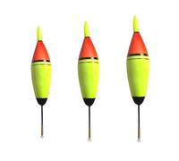 Bobberas de pesca, espuma EVA, flotadores luminosos para pesca nocturna, para lucio, perca, lubina, 3 unidades, LED verde, 10/20/30 g