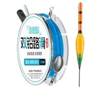 Bobbers para pesca, kit de aparejo de línea de 120 m, de línea de pesca listo para usar, para kayak, , deportes al aire libre, agua salada, principiantes, profesionales