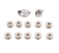 Bobbin Case Kit for Vintage Sewing Machines | Stainless Steel Tarnish Protective Parts | Simple Installation Design for Home/DIY/Repair | 1 Case + 10 Bobbins + Hook