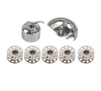 Bobbin Case Sewing Machine Bobbin Shuttle Hook Complete Kit Solid Metal Durable Universal Replacement Parts for Old Style Household Sewing Machines 1pc Hook 1pc Case 5pcs Bobbins