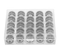 Bobbin Thread, 25PCS Black Prewound Bobbins Sewing Machine Accessories with Clear Storage Plastic Box for Sewing Thread Machine DIY