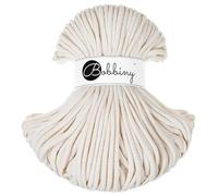 Bobbiny Cordón/cuerda de 5 mm para macramé de color natural, 100 % algodón, 100 m