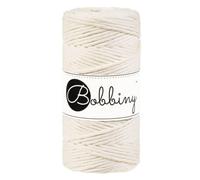 Bobbiny Cordón de macramé de una sola capa regular de 3 mm (natural) 100 m