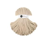 Bobbiny Cordón trenzado de algodón de alta calidad, 9 mm x 100 m, versátil cordón de macramé para tejer, tejer, manualidades y decoración del hogar, cuerda colorida de alta calidad, color beige cálido