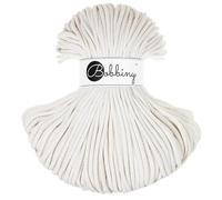 Bobbiny Cordón trenzado de macramé de 5 mm (blanco roto), 100 m