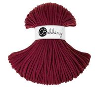 Bobbiny Cordón trenzado de macramé de 5 mm (rojo vino) 100 m