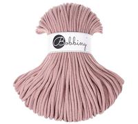 Bobbiny Cordón trenzado de macramé de 5 mm (rubor), 100 m