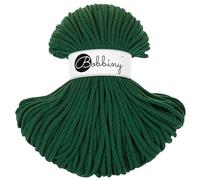 Bobbiny Cordón trenzado de macramé prémium de 5 mm (verde pino) 100 m